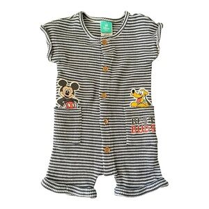 Disney Baby Navy and White Striped One Piece Bodysuit Size 12m